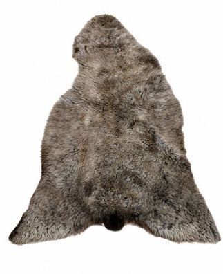 Schaffell Echt | Grau-Taupe, ca. 110 cm | Weichflor | Öko gegerbt