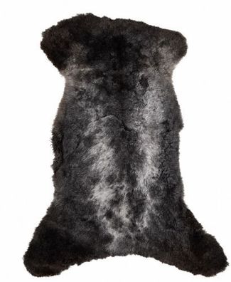 Schaffell Echt | Dunkelgrau-Schwarz meliert, ca. 108 cm | Kurzhaar | Öko gegerbt