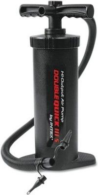 Intex Double Quick 3 S Hand Pumpe - Luftpumpe - 37 cm - Mit 3 Düsenaufsätze