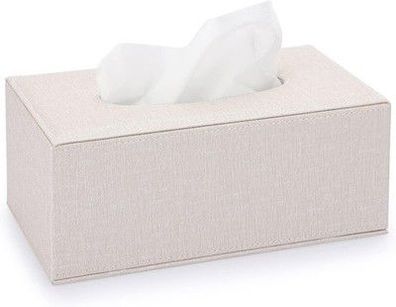 BTSKY Rechteckiger Papierhalter aus Leinen, Haushalt, Büro, Taschentuchbox Beige