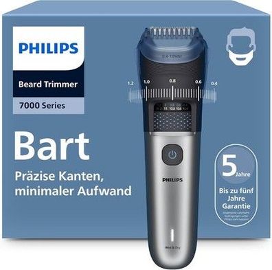 Philips Bartschneider 7000er-Serie – breiter Trimmer, Modell BT7670/15, schwarz