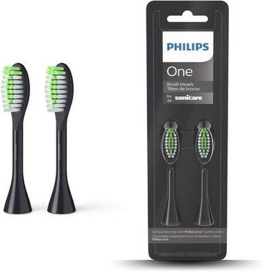 Philips One Bürstenköpfe für die elektrische Zahnbürste, Zweierpack, (BH1022/06)