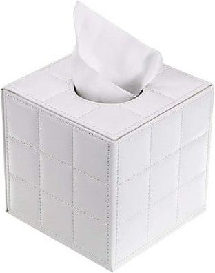 BTSKY Papiertaschentuchbox aus PU-Leder – für, Büro, Papierhalter / 13x13x13cm