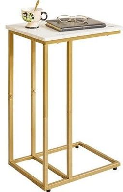 Aibiju C-Form Beistelltisch, Betttisch Tisch, Beistelltisch Sofa, goldener Rahm