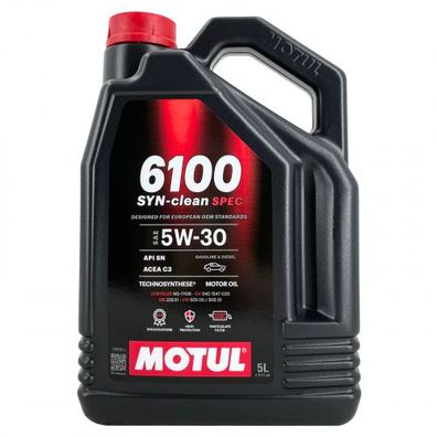 Motul 6100 SYN-clean SPEC 5W-30 5 Liter