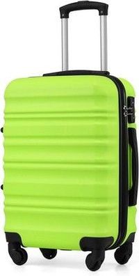 Coolife Hartschalen-Koffer Trolley Reisekoffer (Grün, Handgepäck) 4 Rollen, TSA