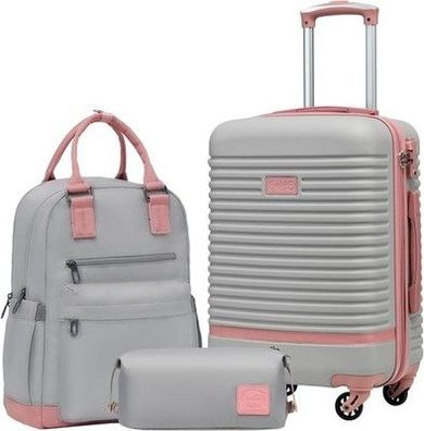 Coolife Koffer Trolley Koffer Reisekoffer ABS Hartschale Trolley Handgepäck-Set