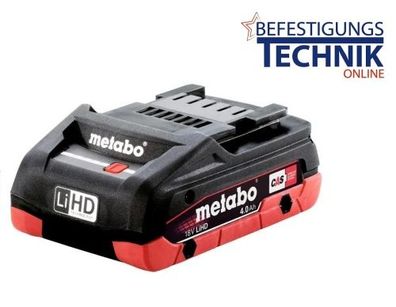 Metabo 1x Akku Li-ion 18,0 Volt 4,0 Ah CAS LiHD Akkupack (625367000)