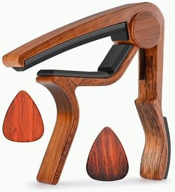 Moreyes Gitarre Capo für Akustik Gitarre, Ukulele, E-Gitarre, Bass Holz Farbe