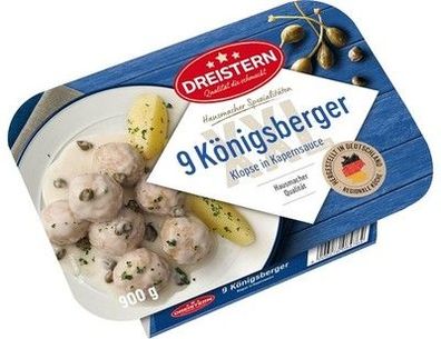 Dreistern 9 Königsberger Klopse, 900 g, in feiner Kapernsauce, Mahlzeit
