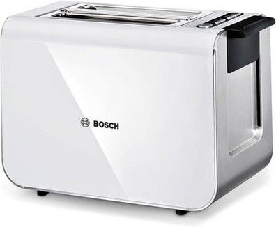 Bosch Toaster Styline TAT8611N, Brötchenaufsatz, 800 Watt, Edelstahl / weiß