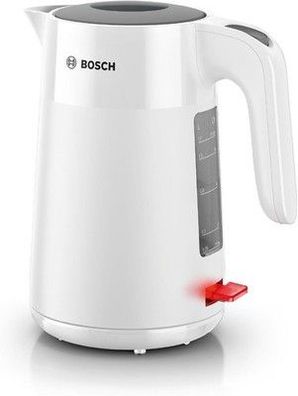 Bosch kabelloser Wasserkocher MyMoment TWK2M161, 1,7 L, 2400 Watt, Weiß matt