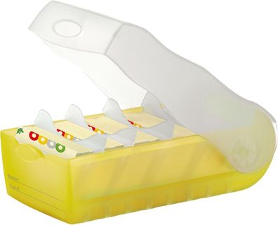 HAN 998-653 Karteibox CROCO, DIN A8, für 500 Karten, incl. 5 Stützplatten, gelb