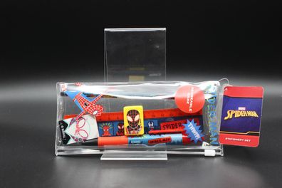 Spider-Man Schreibset Federmäppchen Gummi Anspitzer Stift Lineal Kugelschreiber