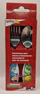 STOR Kinderbesteck Pokémon Besteck - Gabel & Löffel 2er Set