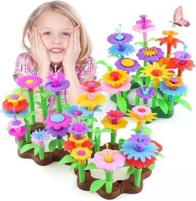 Steckspielzeug Joyage Blumen Feinmotorik-Spielzeug – 222 Teile Montessori ab 3 J