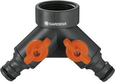Gardena 2-Wege-Ventil: Wasserverteiler für Wasserhahn mit 26,5 mm (G 3/4 Zoll)