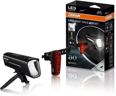 OSRAM LEDsBIKE Race 80 Set, wiederaufladbares Fahrradlicht-Set Fahrrad Licht LED