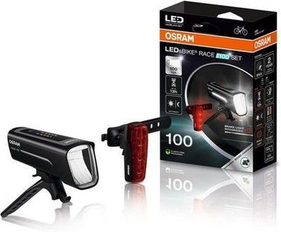 OSRAM LEDsBIKE Race 100 Set, wiederaufladbares Fahrradlicht-Set, Fahrrad LED