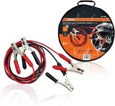 OSRAM Starter CABLE 150A, Starthilfekabel für Benzinmotoren, 6/12, OSC060, Auto