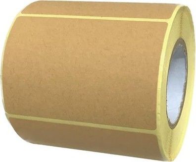 300 Stück - Etiketten Kraftpapier Selbstklebend, Aufkleber Beschriften - 75x50mm