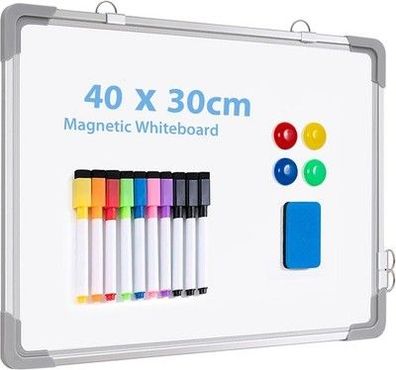 Arcobis Magnetisch Whiteboard Klein, Mini A3 Whiteboard 40x30cm Magnettafel Wand