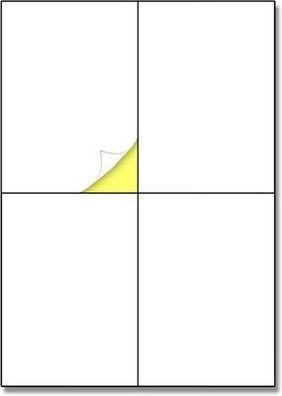 150 Blatt, Etiketten Versandetiketten Aufkleber A4-4 Stück, 148,5 x 105 mm (A6)