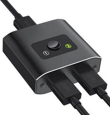 HDMI Switch HDMI Splitter, Aluminium Bidirektional 3D, 4K @30Hz, 1080P@60Hz