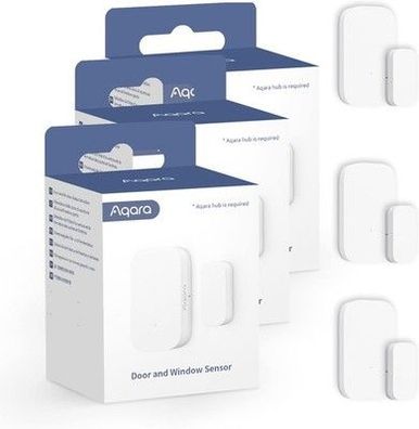 Aqara Tür- und Fenstersensor 3er Pack, Erfordert Aqara Hub, Zigbee-Verbindung