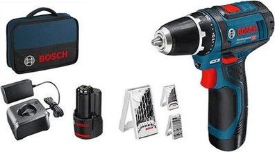 Bosch Professional 12V Akkuschrauber GSR 12V-15 (inkl. 2x2,0 Akku + Ladegerät)