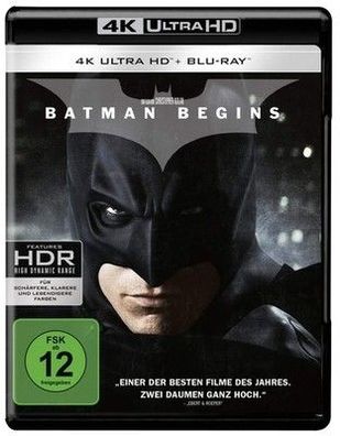 Batman Begins (4K Ultra-HD + 2D-Blu-ray) (2-Disc Version) [Blu-ray] Spielfilm