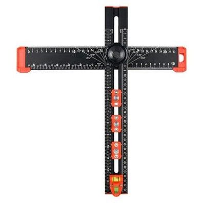 NS juvyig 2-in-1 Bohrpositionierungs-Lineal, Schrank-Hardware-Vorrichtung, 35cm