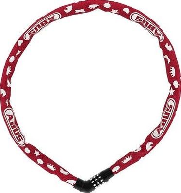 ABUS Kettenschloss Steel-O-Chain 4804C Symbols Zahlenschloss für Kinder-Fahrrad