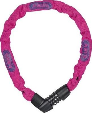 ABUS Kettenschloss Tresor 1385/75 Zahlenschloss aus gehärtetem Stahl 6 mm (pink)