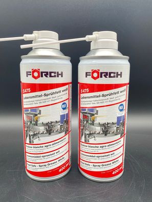 2x Förch S475 Lebensmittel Sprühfett weiß 400ml Schmiermittel Schmierfett