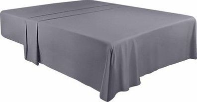 Utopia Bedding Bettlaken ohne Gummizug Betttuch 270x290 cm gebürstete Mikrofaser