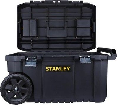 Stanley Essential Mobile Montagebox 50L Metallverschlüsse, Teleskopgriff Box