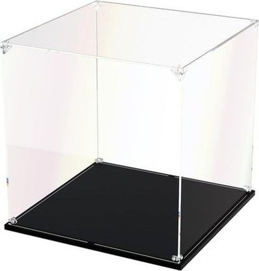 DOFOPO Klar Acryl Vitrine Große Acryl Boxen Quadratisch Schaukasten (35x35x35cm)
