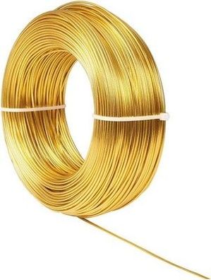 Nbeads 100m 1.5 mm Golden Aluminiumdraht, Gold Aluminium Basteldraht Schmuck
