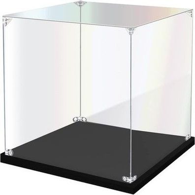 DOFOPO Klar Acryl Vitrine Selbstmontierbar Schaukasten Acryl Box 25 x 25 x 25 cm