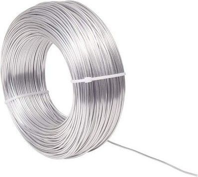NBEADS 100m 1,5 mm Aluminiumdraht, Silber Basteldraht Aluminium Modellierdraht