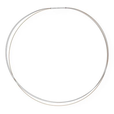 Boccia Schmuck Damen-Halsreif Stahl/Titan Zweifarbig 0804-03