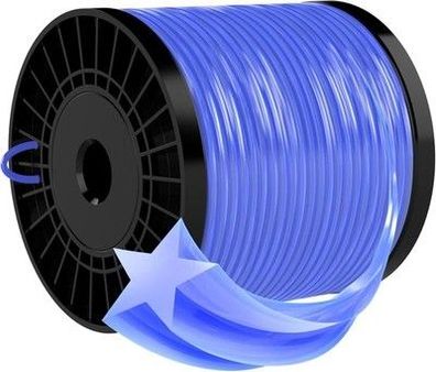Forever Speed Trimmerfäden Rasen Ersatzfaden Rasentrimmer 2,4mm x 100 Meter blau