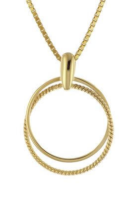 trendor Schmuck Anhänger für Damen Gold 333/8K an vergoldeter Silberkette 41216