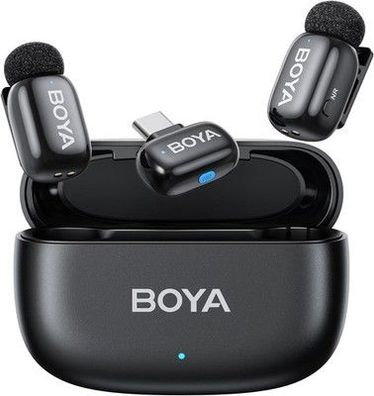 BOYA mini Mikrofon USB-C, Kabellos, 5g Ultraleicht, AI-Sprachmodulator Streaming