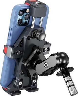 Brcovan Motorrad Gabelschaft Handyhalterung mit Vibrationsdämpfer 4,7-7,2 Zoll