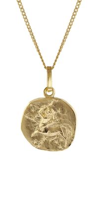 trendor Schmuck Kinder-Halskette mit Sternzeichen Schütze 333/8K Gold 15022-12