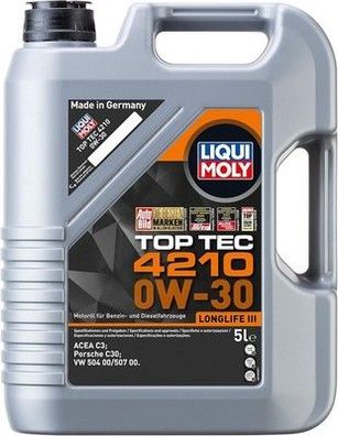 LIQUI MOLY Top Tec 4210 0W-30 | 5 L Synthesetechnologie Motoröl Art.-Nr.: 21605
