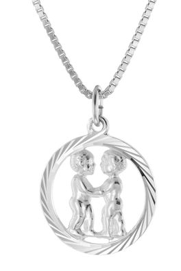 trendor Schmuck Zwilling Sternzeichen Halskette Silber 925 15360-06