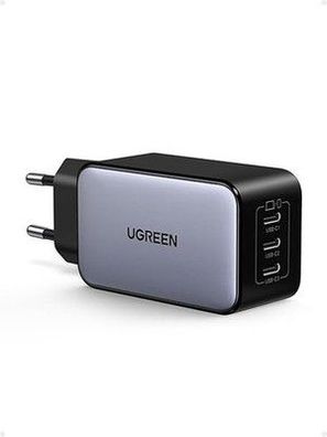 UGREEN Nexode USB C Ladegerät 65W GaN Netzteil, 3X USB-C-Port Schnellladegerät